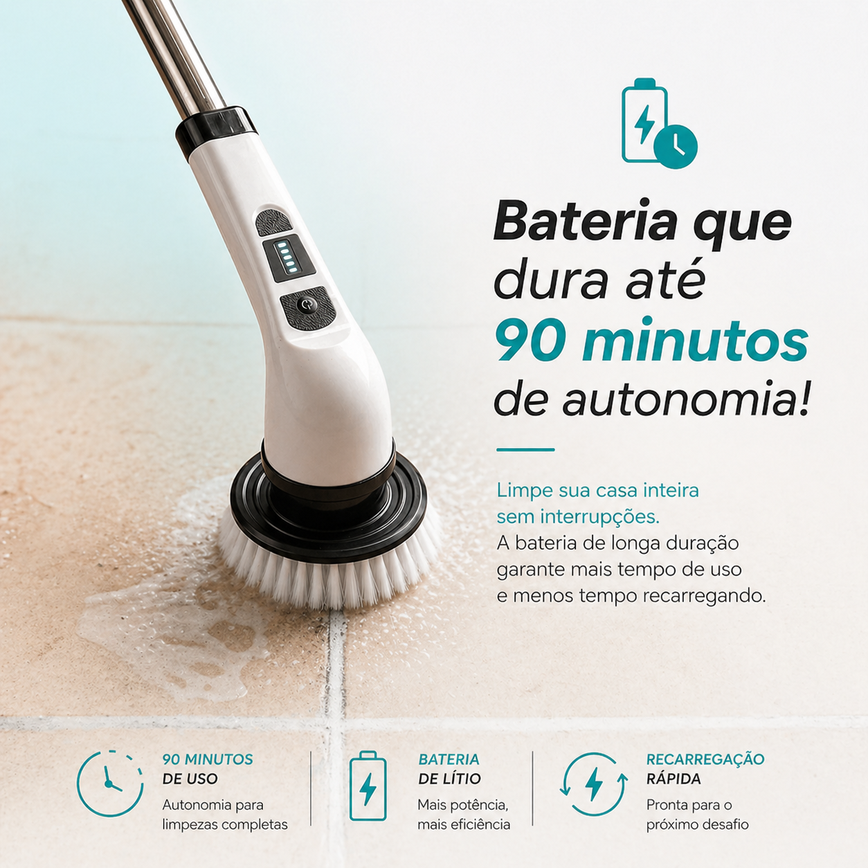 Turbo Clean - Escova Elétrica 9 em 1 - 20 Unidades Disponíveis