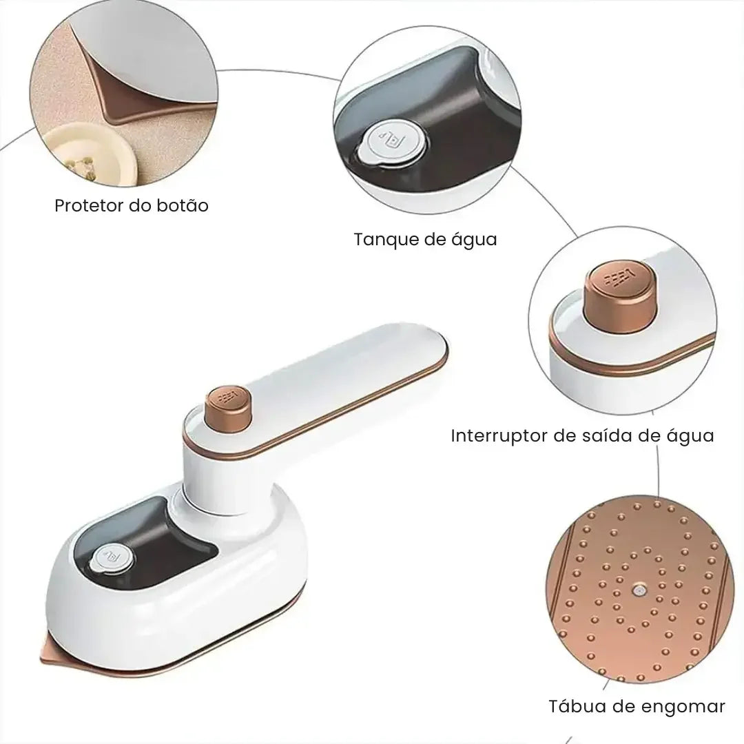 Mini Ferro De Passar Roupa Vapor
